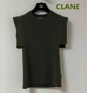 clane SQUARE SLEEVE KNIT TOPS