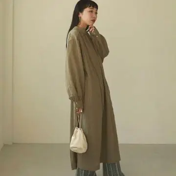 TODAYFUL 거즈 개더 드레스 백 오픈 원피스 38