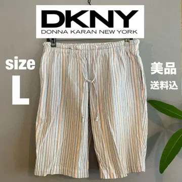 DKNY 스트라이프 숏팬츠 (허리밴딩) L