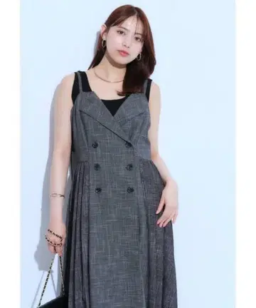 mystrada mystrada 백 플리츠 레이어드 원피스