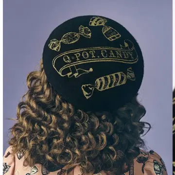 Q-pot 캔디 베레모 블랙