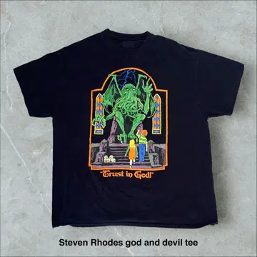 Steven Rhodes god and devil 티셔츠 아트 디자인