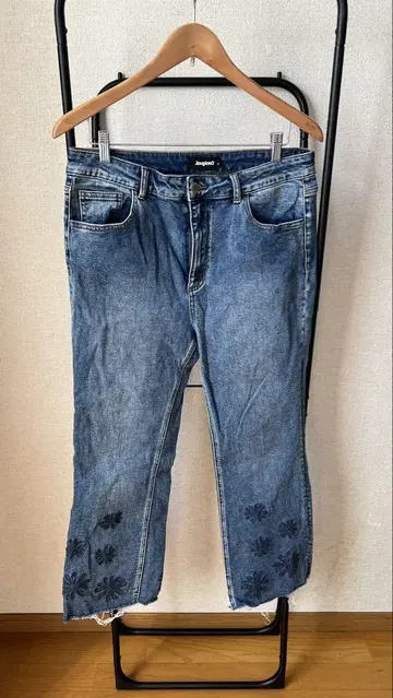 [Desigual] 빅 사이즈 데시구알 개성적인 컷오프 블루 데님