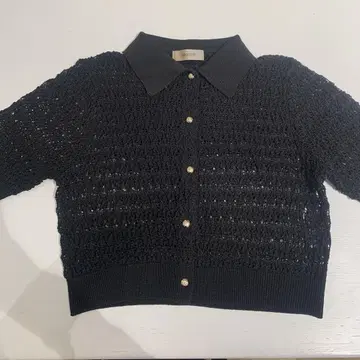 JUSGLITTY 카라 패턴 니트 가디건