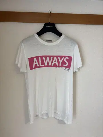 ALWAYS 프린트 화이트 티셔츠