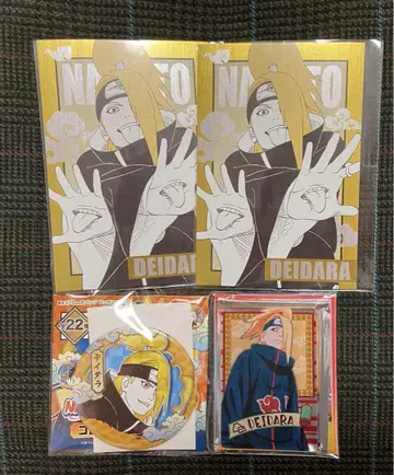 NARUTO 데이다라 엽서 캔뱃지 스탯 카드