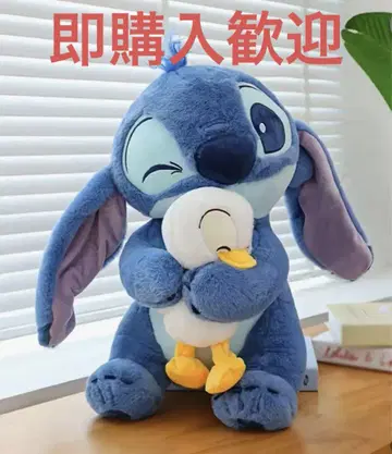 스티치와 덕 봉제 인형 30cm