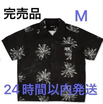WIND AND SEA 야자수 S/S 셔츠 블랙