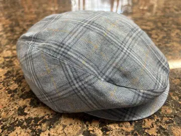 Borsalino 스카이블루 계열 체크 헌팅 모자