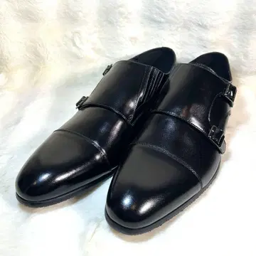 [정장 셀렉트] 새상품 더블 몽크 27cm 스트랩 블랙 신사 깨끗함