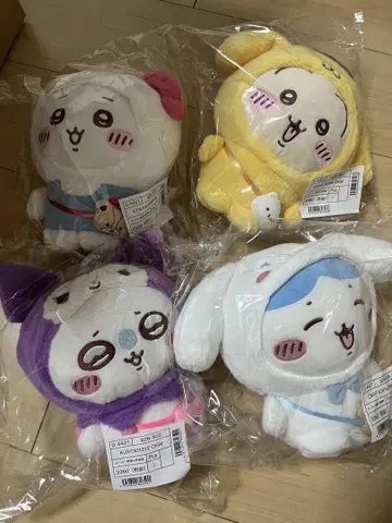 치이카와 산리오 캐릭터즈 봉제 인형 4종 세트