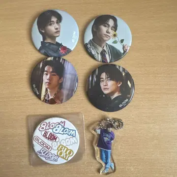 BLOOM 캔뱃지 세트 4종 + 아크릴 키링 + 거울