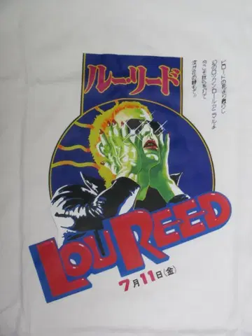 현품 한정 화이트/L 루 리드 티셔츠 Lou Reed