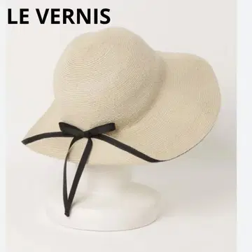 Le velnis 블랙 리본 밀짚모자