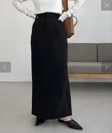 카프리슈레마쥬 맥시 I라인 스커트 블랙 38