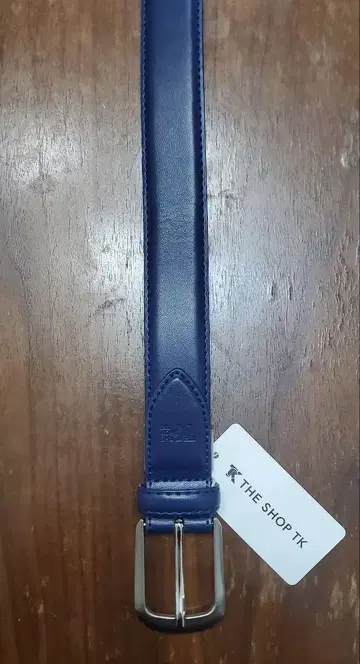 THE SHOP TK 새상품 남성용 가죽 벨트(실버/네이비)