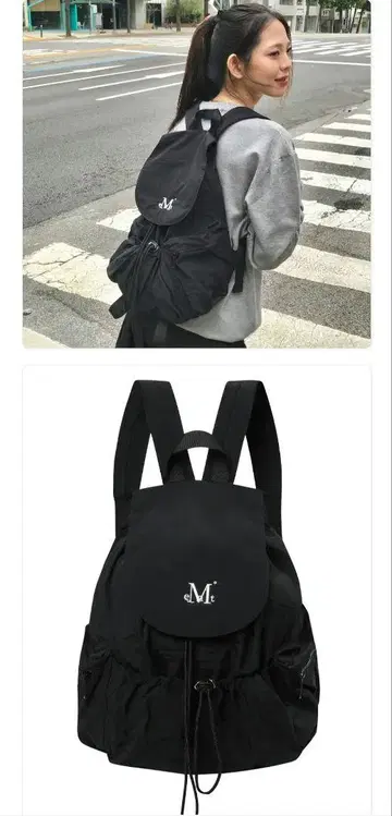 mucent 블랙 럭색/백팩
