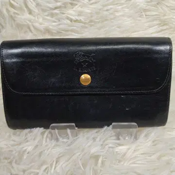 IL BISONTE 가죽 장지갑 롱 지갑 블랙
