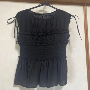셔링 페플럼 블라우스
