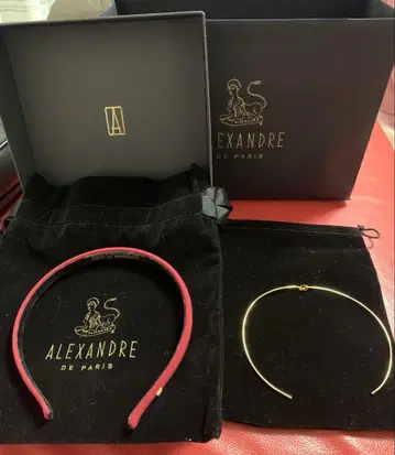 ALEXANDRE DE PARIS 레드 헤어밴드 머리띠 빨간색