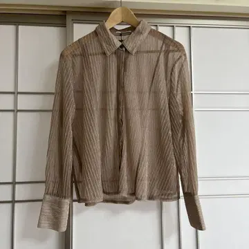 JEANASIS 지나시스 라메 시어 셔츠 택 포함 미사용