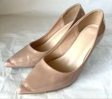 하이힐 에나멜 펌프스 여성용 베이지 35 (22.5cm)
