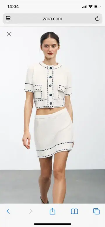 ZARA 스티치 니트 자켓
