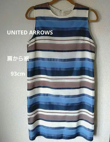 UNITED ARROWS 슬리브리스 원피스 스트라이프 사이즈 38