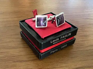 LOUIS FAGLIN 커프스 단추 스퀘어 퍼플