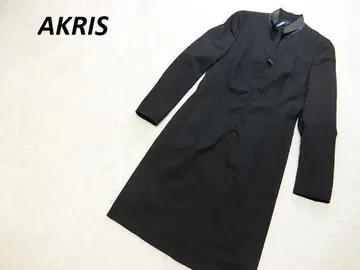 아크리스 프론트 지퍼 스트레치 원피스 다크 그레이 US 8
