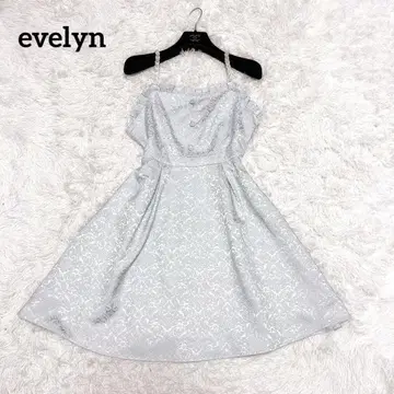 evelyn 자카드 캐미 펄 비쥬 원피스 스카이블루 그레이