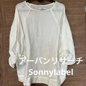 Sonny Label 써니 라벨 린넨 린넨 블라우스 리본 슬리브 화이트