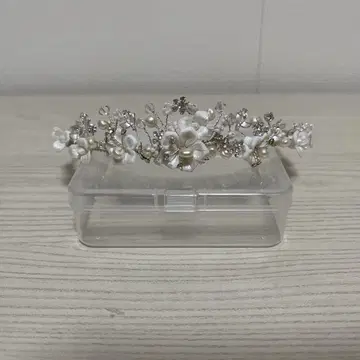 Love Tiara 꽃과 펄 티아라 실버