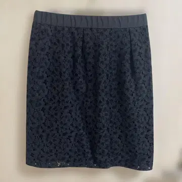 아나이 타이트 스커트 꽃무늬 레이스