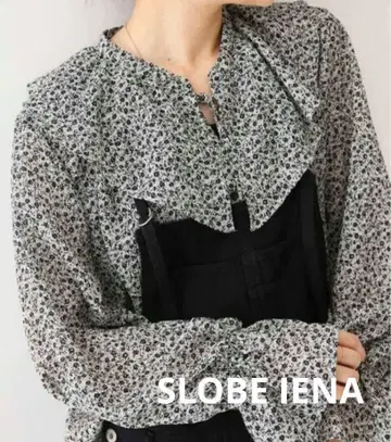 SLOBE IENA 슬로브 이에나 꽃무늬 프릴 칼라 블라우스