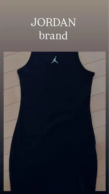 Jordan 블랙 슬리브리스 원피스 M