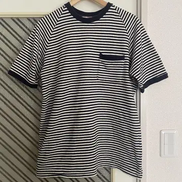 FREEWHEELERS 포켓 보더 래글런 티셔츠 3 L 40-42