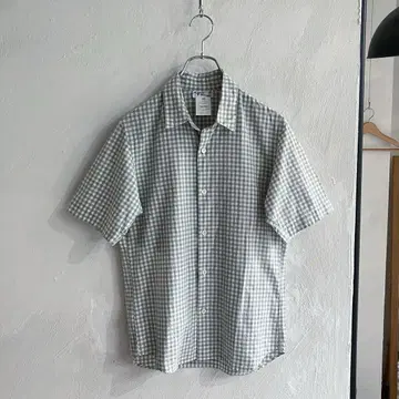 새상품급 agnes b. HOMME 깅엄 체크 셔츠 아녜스베