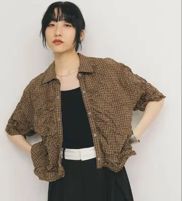 KBF 와셔 체크 셔츠