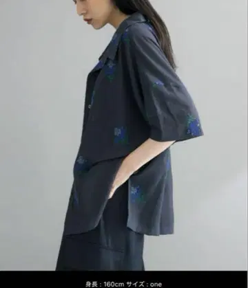 자수 와이드 셔츠 KBF [25SS] 택 포함