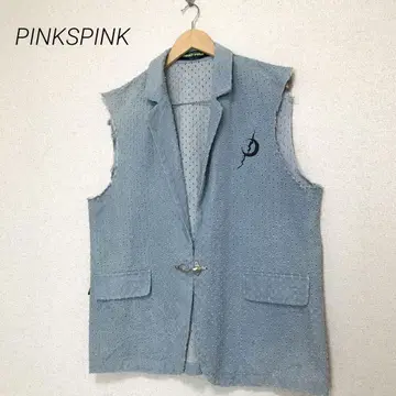 PINKSPINK 데미지 데님 베스트