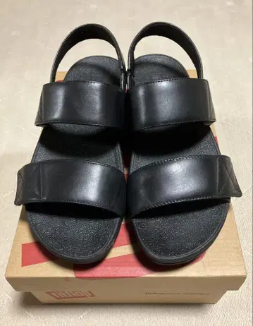 블랙 백 스트랩 샌들 핏플랍 fitflop 24.0cm