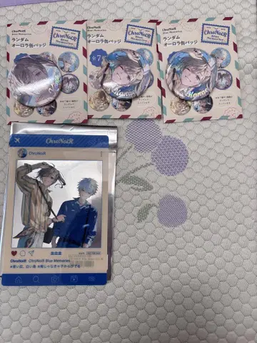 ChroNoiR Blue Memories 랜덤 오로라 캔뱃지 카나에