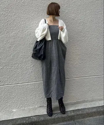 Cygne 시뉴 베어 원피스 트위드