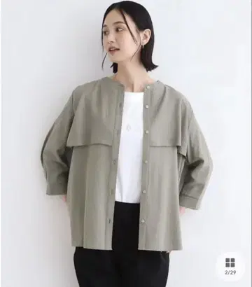 현행 모델 INDIVI [세탁 가능] 요크 디자인 블라우스 인디비 월드