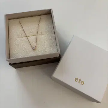 [새상품급] ete 하트 목걸이 핑크 골드 K10