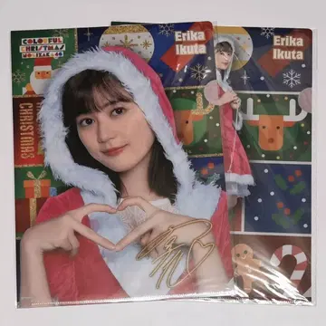 이쿠타 에리카 클리어 파일 컬러풀 크리스마스 A상 레어&노멀 모바일