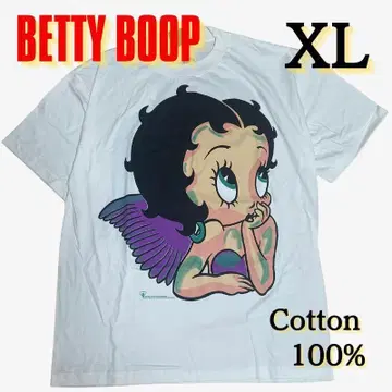 레어 BETTY BOOP 베티 쨩 티셔츠 XL 엔젤 화이트
