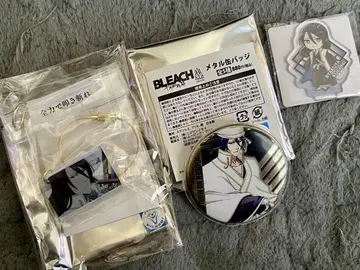 BLEACH 쿠치키 뱌쿠야 니지겐노모리 메탈 캔뱃지 & 아크릴 플레이트