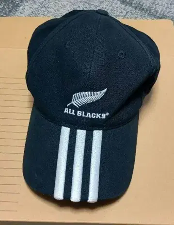 럭비 ALL BLACKS 캡 자수 3줄